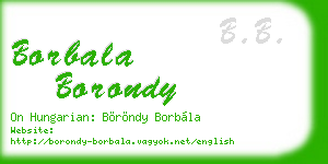 borbala borondy business card